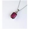 Image 2 : Fabulous ladies necklace featuring an intense pink Rubellite