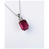 Image 3 : Fabulous ladies necklace featuring an intense pink Rubellite