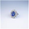 Image 1 : Spectacular ladies ring featuring a GIA certified Tanzanite