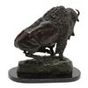 Image 2 : Outstanding rampaging buffalo bronze signed &#8220;CRAWFORD&#8221;, on marble