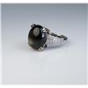 Image 2 : Dramatic ladies ring featuring a fine natural Black