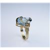 Image 4 : Elegant ladies ring featuring an oval Aquamarine weighing