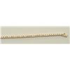 Image 1 : One traditional Tennis Bracelet in 14k yellow gold