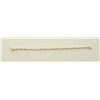 Image 4 : One traditional Tennis Bracelet in 14k yellow gold
