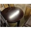 Image 2 : 3 SEAT BROWN AND CHROME RECEPTION STOOL WITH MAHOGONY END TABLE