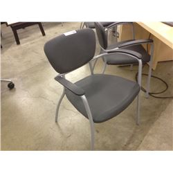 GLOBAL CAPRIS GREY CLIENT CHAIR