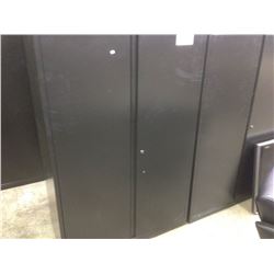 HERMAN MILLER MERIDIAN 5' TALL BLACK 2 DOOR STORAGE CABINET