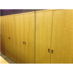 6' X 6' 4 DOOR BIRDSEYE MAPLE STORAGE CABINET