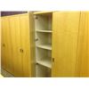 Image 2 : 6' X 6' 4 DOOR BIRDSEYE MAPLE STORAGE CABINET