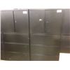 Image 2 : HERMAN MILLER MERIDIAN BLACK 6' TALL CABINET WITH 3 DR LATERAL FILE ON THE BOTTOM AND 2 DOOR