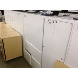 WHITE MULTI COMPARTMENT PERSONAL STORAGE CENTER INC: 2 DRW. FILE, STORAGE CABINET, BOOKSHELF AND