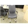 Image 2 : GLOBAL ACCORD CHROME FRAMED GREY LOOP ARM EXECUTIVE CHAIR