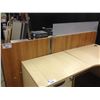 Image 1 : LOT OF APPROX 20 CHERRY GLAZED AND NON GLAZED OFFICE PARTITIONS