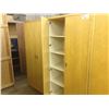 Image 2 : 6' X 6' 4 DOOR BIRDSEYE MAPLE STORAGE CABINET