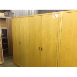 6' X 6' 4 DOOR BIRDSEYE MAPLE STORAGE CABINET