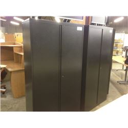 HERMAN MILLER MERIDIAN 6' TALL BLACK 2 DOOR STORAGE CABINET