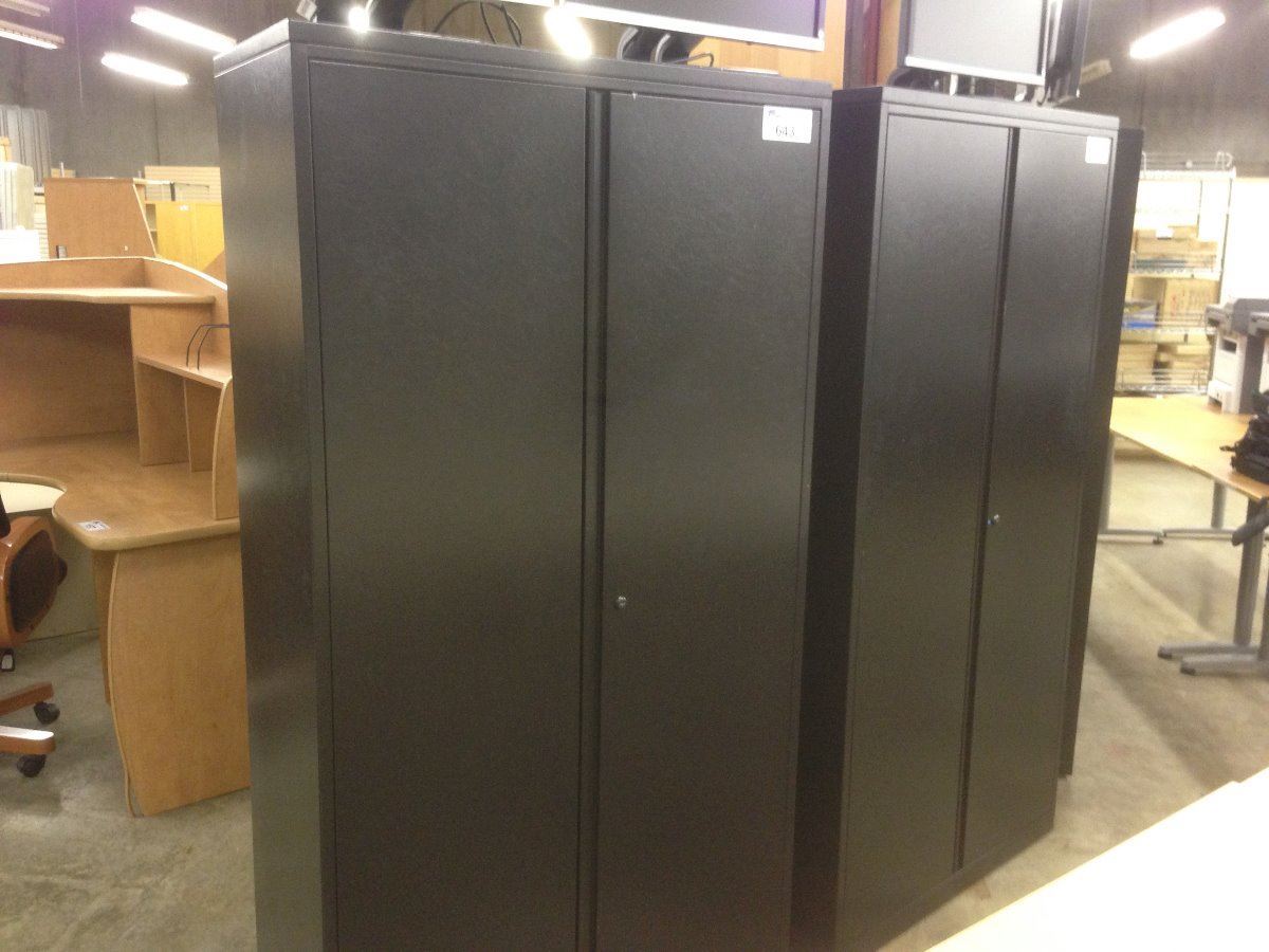 Herman Miller Meridian 6 Tall Black 2 Door Storage Cabinet