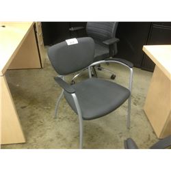 GLOBAL CAPRIS GREY CLIENT CHAIR