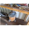 Image 8 : Contents of Shelf: 2 Air Compressors, John Deere & Cat Parts, Hoses, etc.