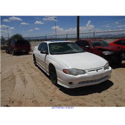 2003 - CHEVROLET MONTE CARLO // "PARTS ONLY"