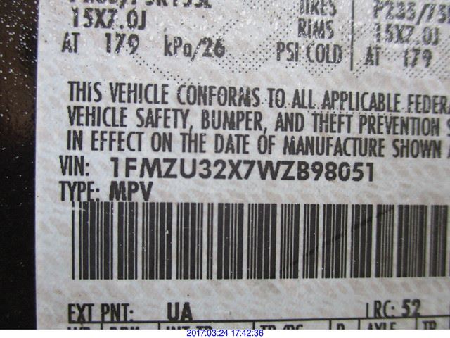 1998 - FORD EXPLORER // "PARTS ONLY" - Rod Robertson Enterprises Inc.