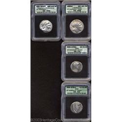 Lot of four tetradrachms.