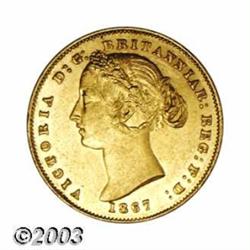 Victoria gold Sovereign 1867,