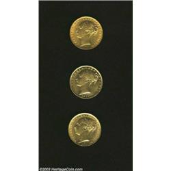 Victoria gold Sovereigns-Young Head,