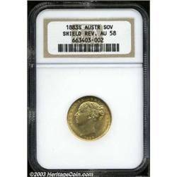 Victoria gold Sovereign 1883S,