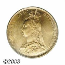 Victoria gold Sovereign 1892S,
