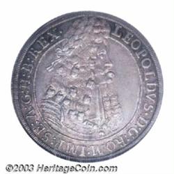 Leopold the Hogmouth Taler 1704 Hall,