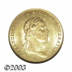 Francis I gold Ducat 1833B,