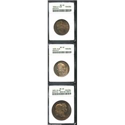 Franz Joseph I Silver Trio,