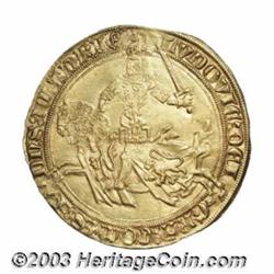 Flanders. Louis De Male gold 1 Franc a Cheval ND (1346-84),