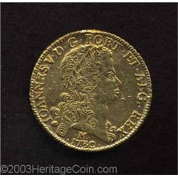 Joao V gold 12800 Reis 1730M,