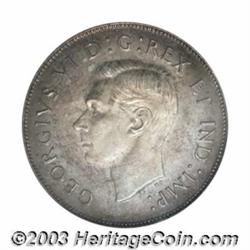 George VI 50 Cents 1947 Curved 7 Specimen,