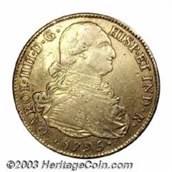 Charles IIII gold 8 Escudos 1795P-JF,