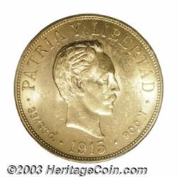 Republic gold 20 Pesos 1915,