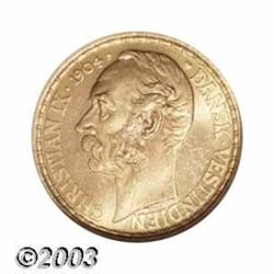 Christian IX gold 20 Francs 1904,