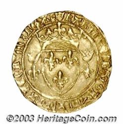 Charles VII gold Ecu d'Or neuf a la couronne ND (1422-61)