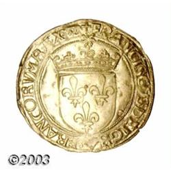 Francois I gold Ecu d'Or ND (1515-47),