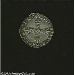 Henri III 1/4 Ecu 1602 Crowned shield of France &amp; Navarre,