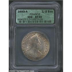 Louis XIV 1/2 Ecu 1693A,