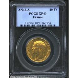 Napoleon gold 40 Francs An 13A,