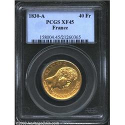 Charles X gold 40 Francs 1830A,