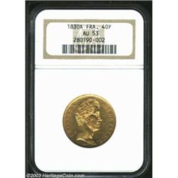 Charles X gold 40 Francs 1830A,