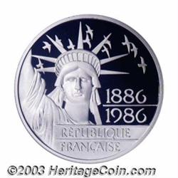 Platinum 100 Francs 1986,