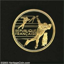 Gold 500 Francs 1990 Speed Skating,
