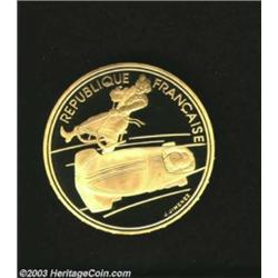 Gold 500 Francs 1990 Bobsledding,