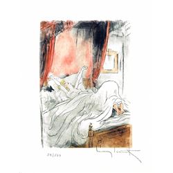 Louis icart etching titled "lie back" from book "felecia ou mes fredaines"